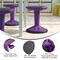 Flash Furniture Purple Kids Adjustable Active Learning Stool AY-9001S-PR-GG - alternate 8